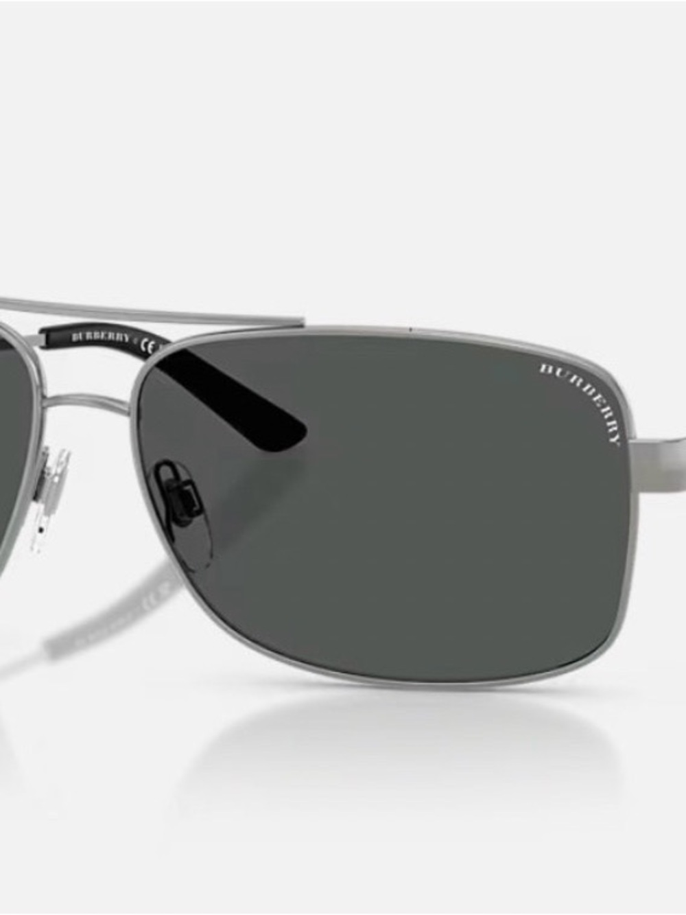 Burberry Gunmetal Sunglasses with Grey Lenses